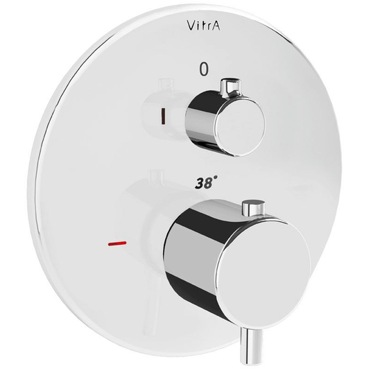 Vitra Minimax 1-Outlet Dual Handle Thermostatic Concealed Shower Valve - Chrome - Envy Bathrooms Ltd