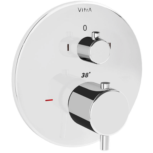 Vitra Minimax 2-Outlet Dual Handle Thermostatic Concealed Shower Valve - Chrome - Envy Bathrooms Ltd