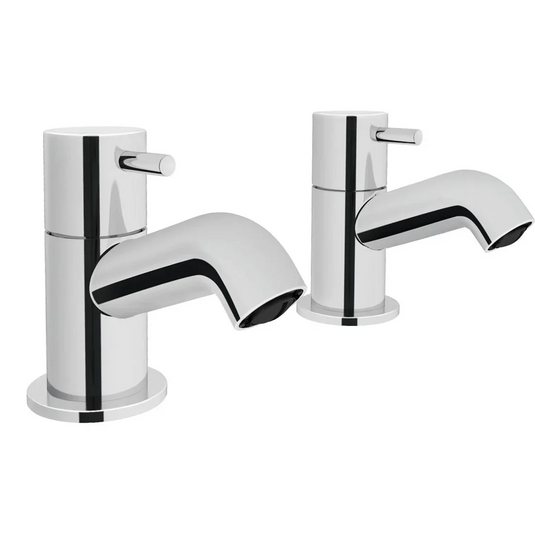 VitrA Minimax S Bath Pillar Taps- Chrome - A42384VUK - Envy Bathrooms Ltd
