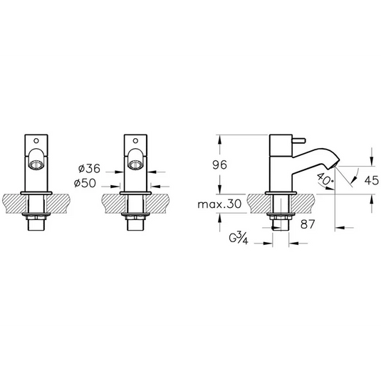 VitrA Minimax S Basin Taps - Chrome - A42362VUK - Envy Bathrooms Ltd