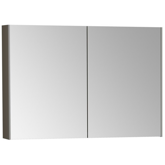 VitrA 1020x695mm Mirrored Cabinet - Brushed Chrome - 66903 - Envy Bathrooms Ltd