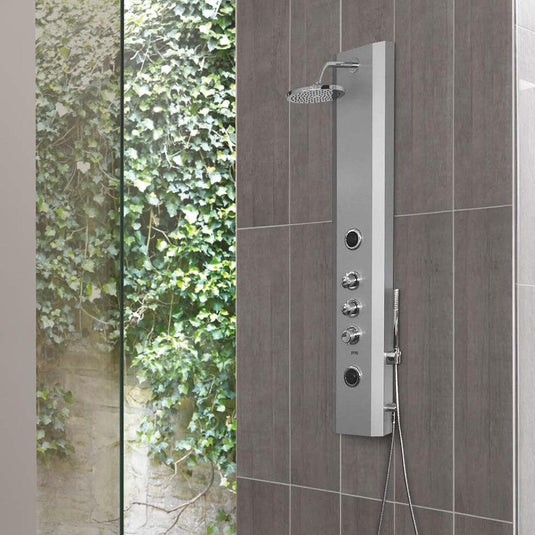 Vitra Move Thermostatic Shower Tower Panel - Silver - Envy Bathrooms Ltd