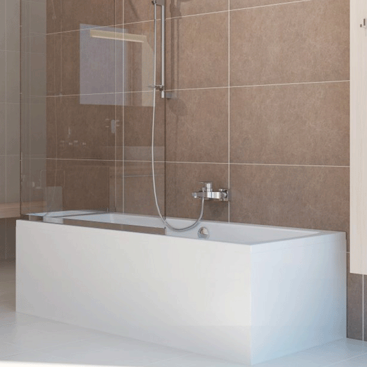 Vitra Neon Double Ended Rectangular Bath 1800mm x 800mm - 0 Tap Hole - Envy Bathrooms Ltd
