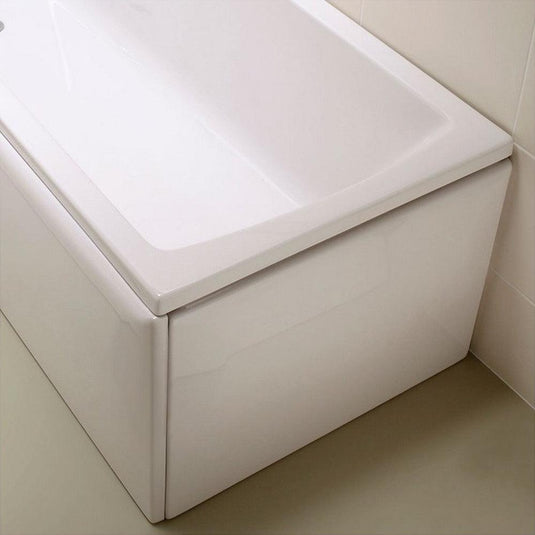 Vitra Neon Flat Bath End Panel - 800mm Wide - White - Envy Bathrooms Ltd