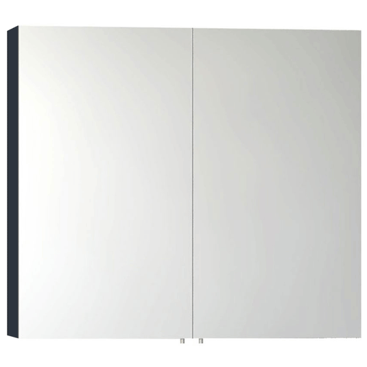 Vitra S20 Non-Illuminated 2-Doors Mirrored Cabinet 800mm Wide - Anthracite - Envy Bathrooms Ltd