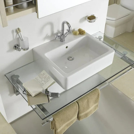 VitrA Nuo 500x440mm 1TH Countertop Basin w/Overflow - White - 7431B003-0631 - Envy Bathrooms Ltd