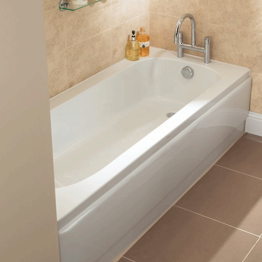 Vitra Optima Single Ended Rectangular Bath 1500mm x 700mm - 0 Tap Hole - Envy Bathrooms Ltd
