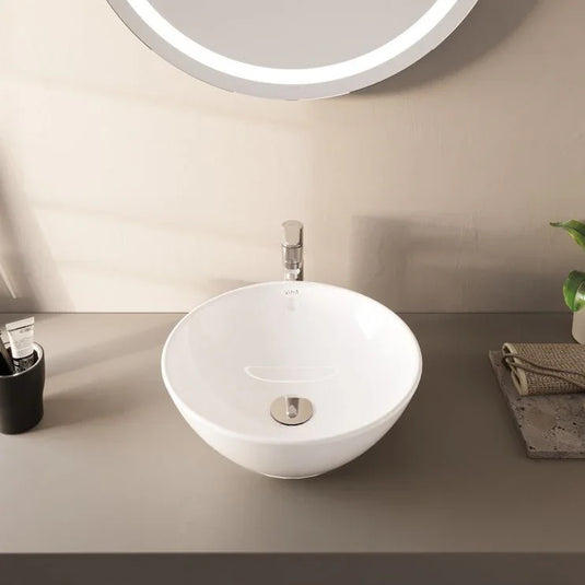 VitrA Options 430x430mm 0TH Basin w/Overflow - White - 4324B003-0012 - Envy Bathrooms Ltd