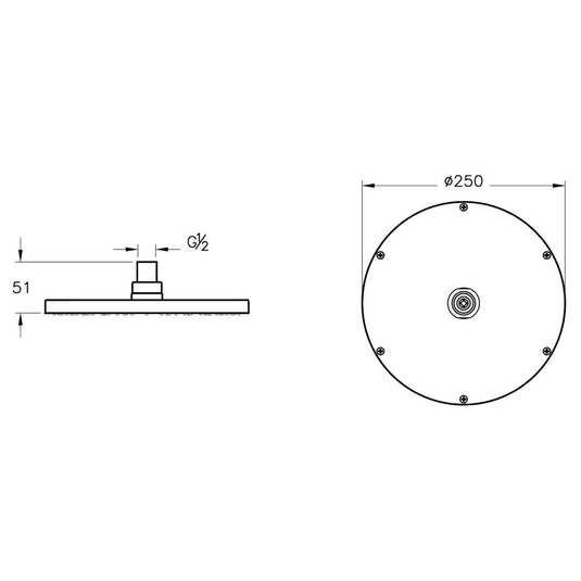 VitrA Origin 250mm Showerhead | Brushed Nickel | A4563834 - Envy Bathrooms Ltd