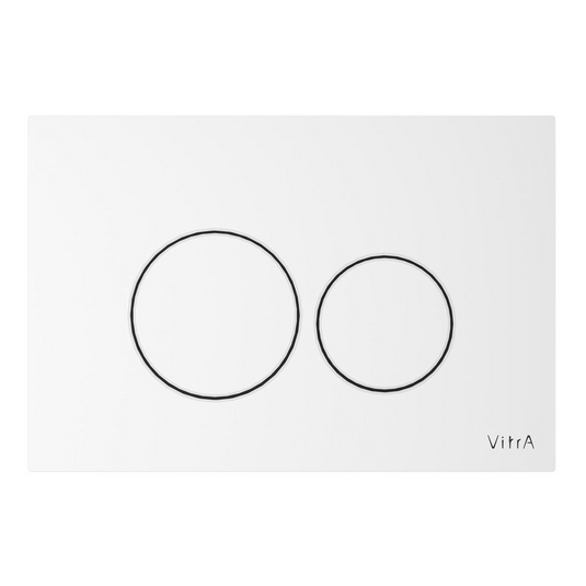VitrA Origin ABS Flush Plate - Gloss White - 740-2400 - Envy Bathrooms Ltd