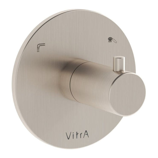 VitrA Origin Built-In 2-Way Diverter | Brushed Nickel | A4285734 - Envy Bathrooms Ltd