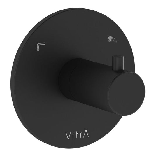 VitrA Origin Built-In 2-Way Diverter | Matt Black | A4285736WTC - Envy Bathrooms Ltd