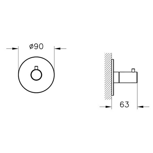 VitrA Origin Built-In 2-Way Diverter | Soft Copper | A4285729 - Envy Bathrooms Ltd