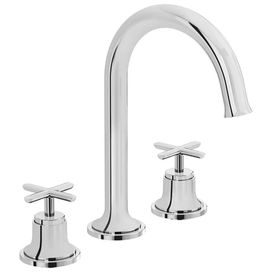 VitrA Origin Classic 3-Hole Basin Mixer - Chrome - A42891 - Envy Bathrooms Ltd
