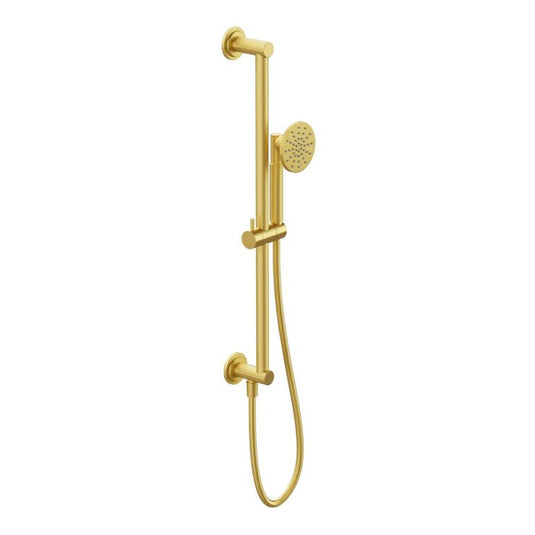VitrA Origin Classic Hand Shower With Slide Rail & Wall Outlet | Brushed Gold | A4579625 - Envy Bathrooms Ltd