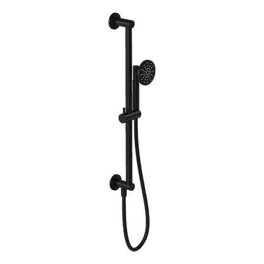 VitrA Origin Classic Hand Shower With Slide Rail & Wall Outlet | Matt Black | A4579636 - Envy Bathrooms Ltd