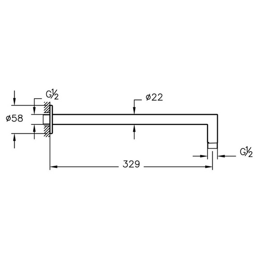 VitrA Origin Classic Wall Mounted 90° Connection Pipe | Chrome | A42631 - Envy Bathrooms Ltd