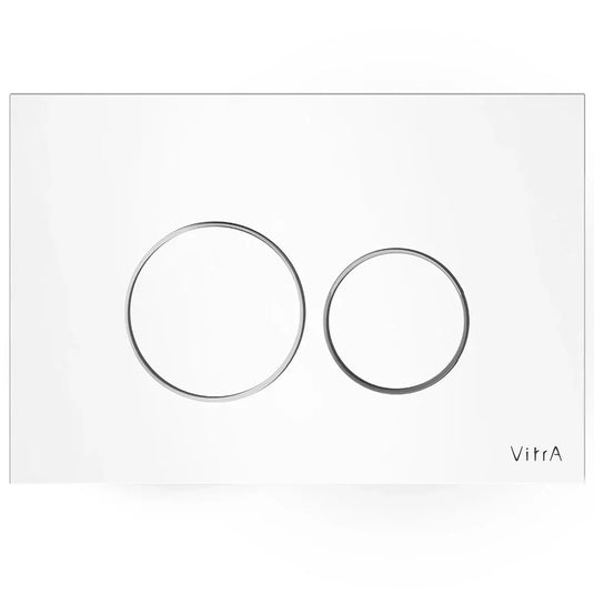 Vitra Origin Dual Flush Plate - White - Envy Bathrooms Ltd