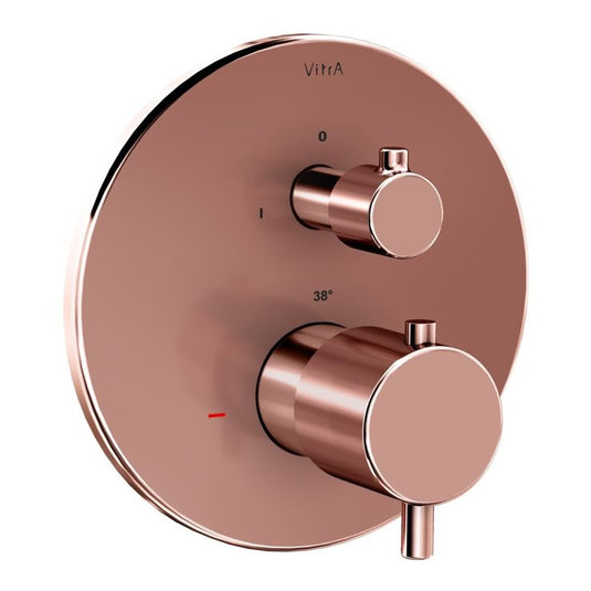 VitrA Origin Integrated Thermostatic Shower Mixer Valve | Soft Copper | A4334829EXP - Envy Bathrooms Ltd