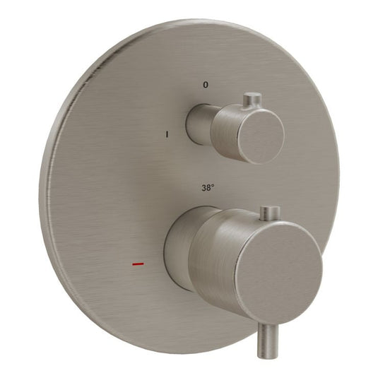 VitrA Origin Integrated Thermostatic Shower Mixer Valve | Brushed Nickel | A4334834EXP - Envy Bathrooms Ltd
