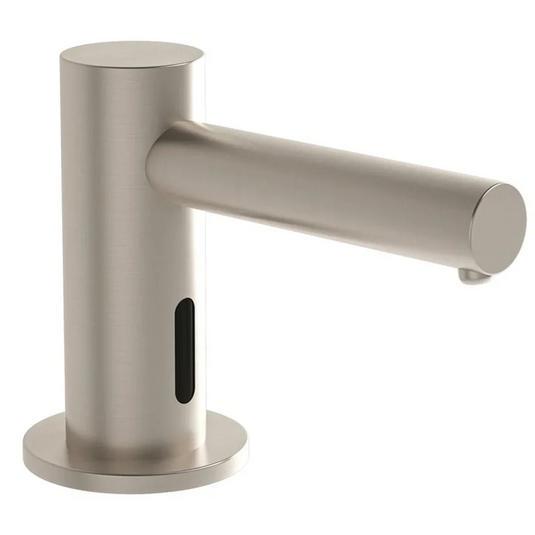 VitrA Origin Touch Free Short Soap Dispenser (Battery) - Brushed Nickel - A4475834 - Envy Bathrooms Ltd