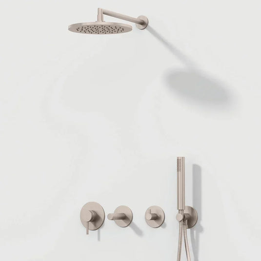 Vitra Origin Vichy XL Round Fixed Shower Head 250mm Wide - Brushed Nickel - Envy Bathrooms Ltd