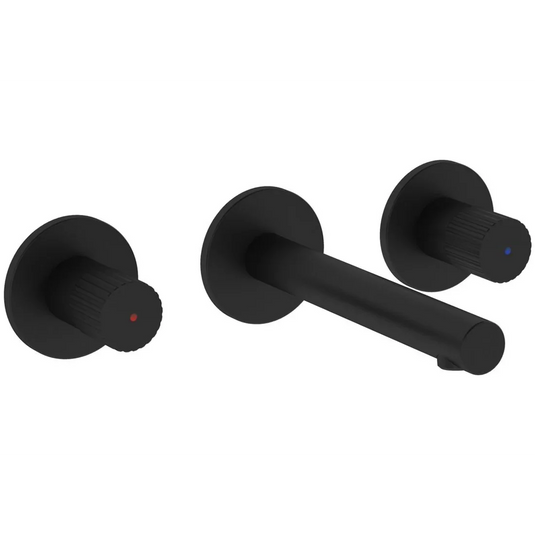 VitrA Origin Wall Mounted 3-Hole Basin Mixer - Matt Black - A4258236WTC - Envy Bathrooms Ltd