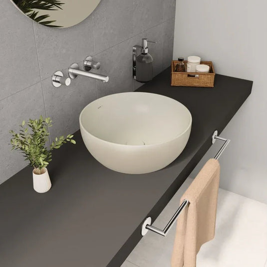 VitrA Outline 405x405mm Recycled 0TH Basin Only - Matt Taupe - 7992B066-0016 - Envy Bathrooms Ltd