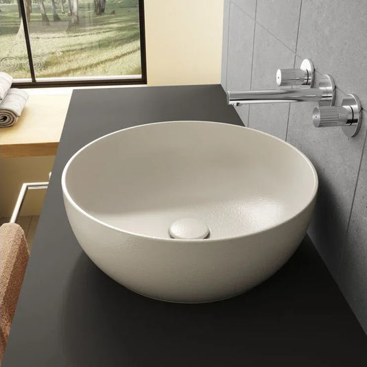 VitrA Outline 405x405mm Recycled 0TH Basin Only - Matt Taupe - 7992B066-0016 - Envy Bathrooms Ltd