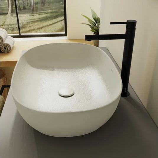 VitrA Outline 595x410mm Recycled 0TH Basin Only - Matt Taupe - 7995B066-0016 - Envy Bathrooms Ltd