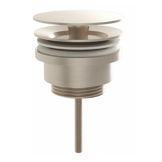 Vitra Push Open Basin Waste Set - Brushed Nickel - Envy Bathrooms Ltd