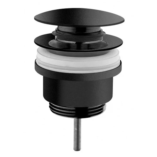 Vitra Push Open Basin Waste Set - Matt Black - Envy Bathrooms Ltd
