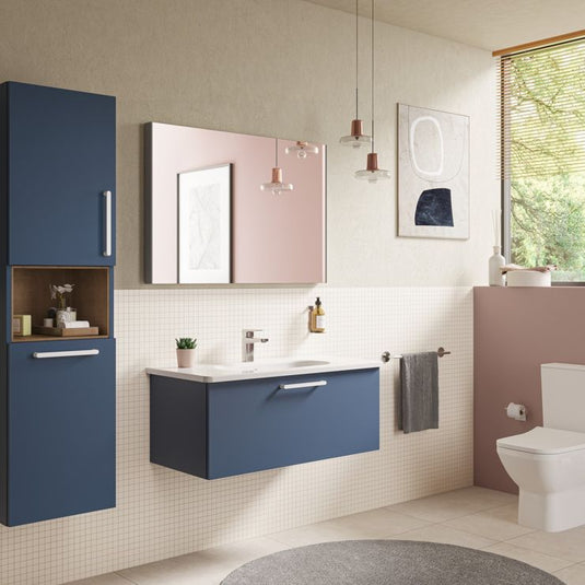 VitrA 1020x695mm Rectangular Mirror - Brushed Chrome - 66907 - Envy Bathrooms Ltd