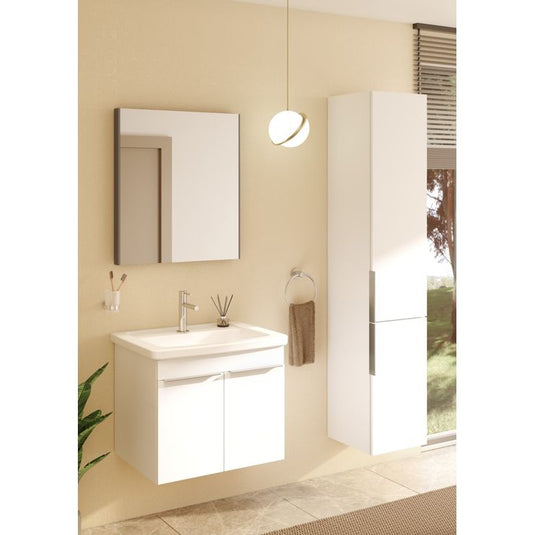 VitrA 620x695mm Rectangular Mirror - Brushed Chrome - 66905 - Envy Bathrooms Ltd