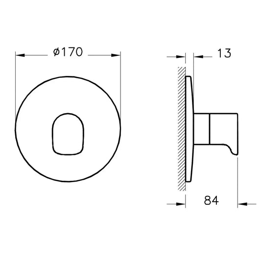 Vitra Root Built-In 3-Outlet Round Thermostatic Concealed Shower Valve with Diverter - Brushed Nickel - Envy Bathrooms Ltd
