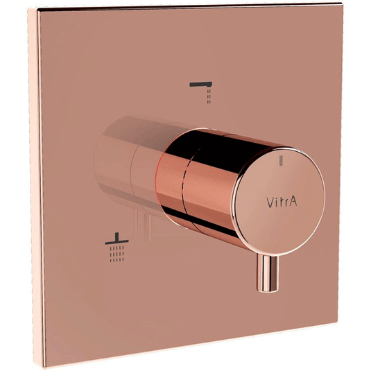 Vitra Root Built-In 3-Outlet Square Thermostatic Concealed Shower Valve with Diverter - Copper - Envy Bathrooms Ltd