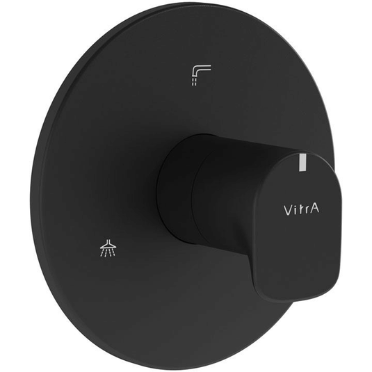 Vitra Root Built-In Round 3-Way Concealed Diverter Valve - Matt Black - Envy Bathrooms Ltd