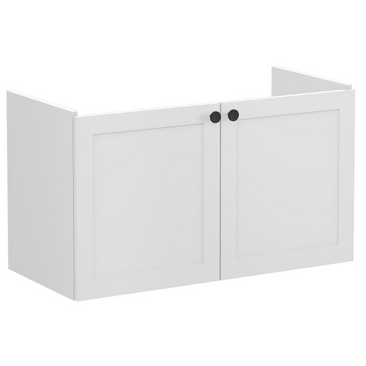 VitrA Root Classic 100cm 2 Door Washbasin Unit | Matt Light Grey | 68434 - Envy Bathrooms Ltd