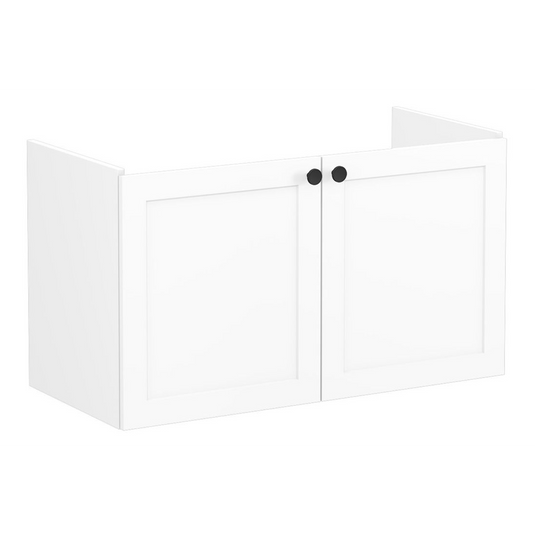 VitrA Root Classic 100cm 2 Door Washbasin Unit | Matt White | 68433 - Envy Bathrooms Ltd