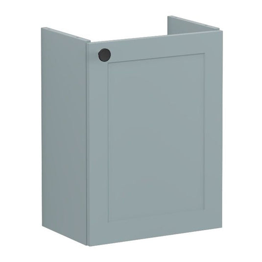 VitrA Root Classic 40cm 1 Door Wall Hung Slim Washbasin Unit (RH Hinge) | Matt Fjord Green | 68387 - Envy Bathrooms Ltd