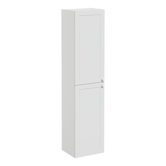 VitrA Root Classic 40cm 2 Door Tall Unit (LH Hinge) | Matt Light Grey | 68511 - Envy Bathrooms Ltd