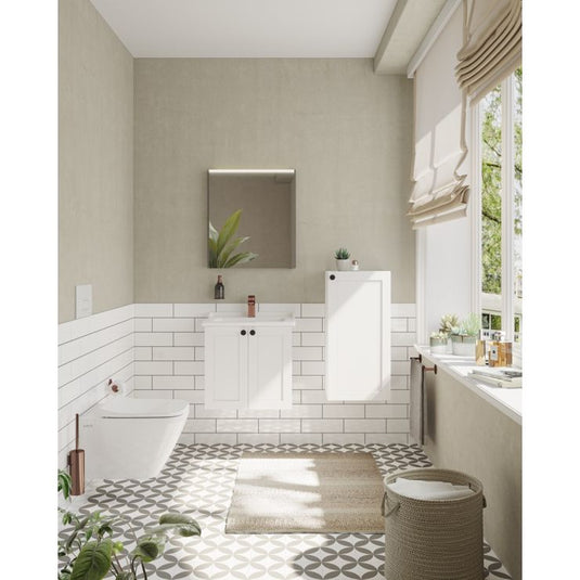 VitrA Root Classic 40cm 1 Door Lower/Base Unit (RH Hinge) | Matt White | 68552 - Envy Bathrooms Ltd