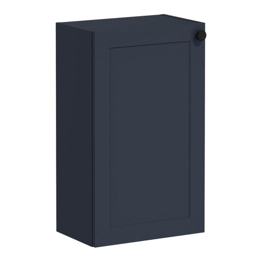 VitrA Root Classic 40cm 1 Door Slim Lower/Base Unit (LH Hinge) | Matt Dark Blue | 68564 - Envy Bathrooms Ltd