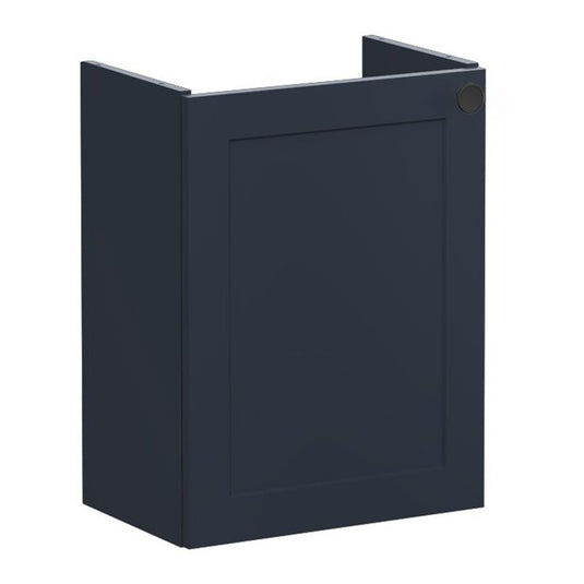 VitrA Root Classic 40cm 1 Door Wall Hung Slim Washbasin Unit (LH Hinge) | Matt Dark Blue | 68382 - Envy Bathrooms Ltd