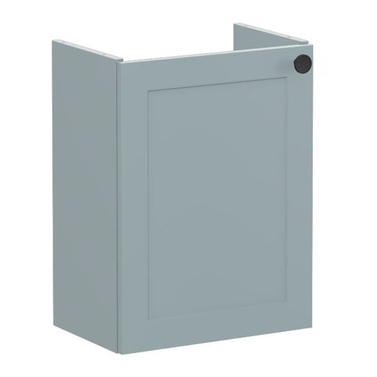 VitrA Root Classic 40cm 1 Door Wall Hung Slim Washbasin Unit (LH Hinge) | Matt Fjord Green | 68380 - Envy Bathrooms Ltd