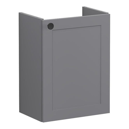 VitrA Root Classic 40cm 1 Door Wall Hung Slim Washbasin Unit (RH Hinge) | Matt Grey | 68386 - Envy Bathrooms Ltd