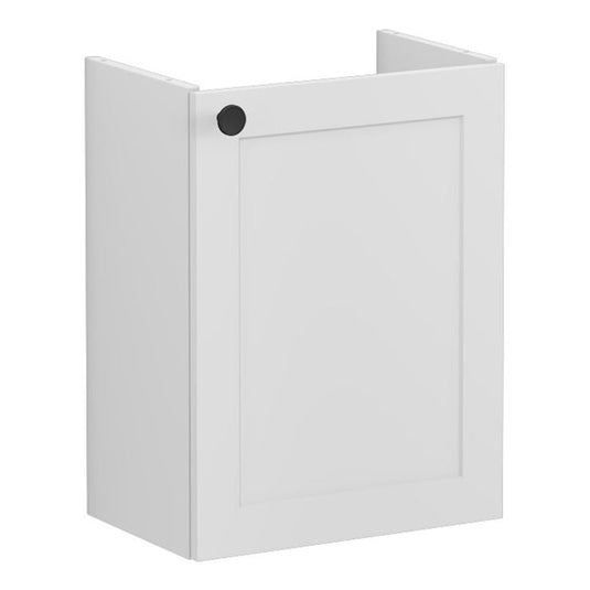 VitrA Root Classic 40cm 1 Door Wall Hung Slim Washbasin Unit (RH Hinge) | Matt Light Grey | 68385 - Envy Bathrooms Ltd