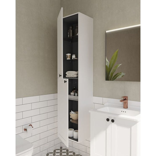 VitrA Root Classic 40cm 2 Door Tall Unit (LH Hinge) | Matt White | 68510 - Envy Bathrooms Ltd