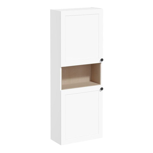 VitrA Root Classic 55cm 2 Door Semi-Tall Unit (LH Hinge) | Matt White | 68531 - Envy Bathrooms Ltd
