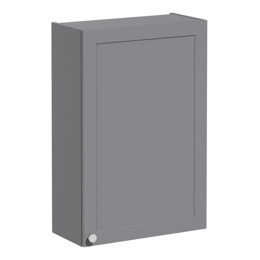 VitrA Root Classic 60cm 1 Door Upper/Wall Unit (RH Hinge) | Matt Grey | 68596 - Envy Bathrooms Ltd
